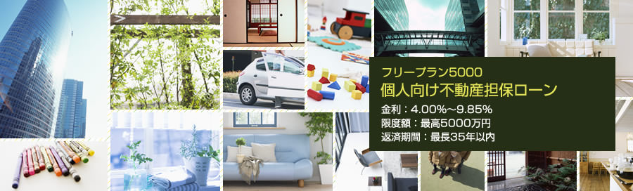 個人向け不動産担保ローン「フリープラン5000」