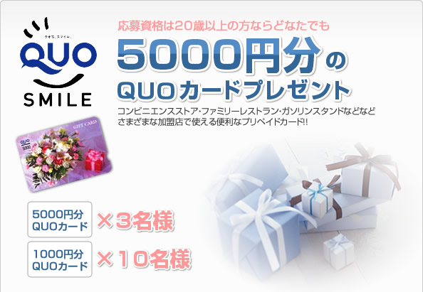 厑i20Έȏ̕ȂǂȂł5000~QUOJ[hv[gB5000~QUOJ[h3lA1000~QUOJ[h10lɓ